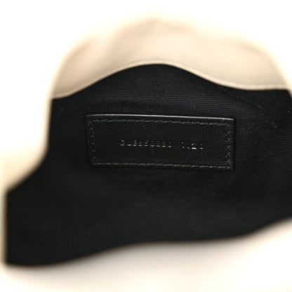 Saint Laurent Lambskin Monogram Loulou Puffer Pouch Clutch Crema Soft 8 of 8