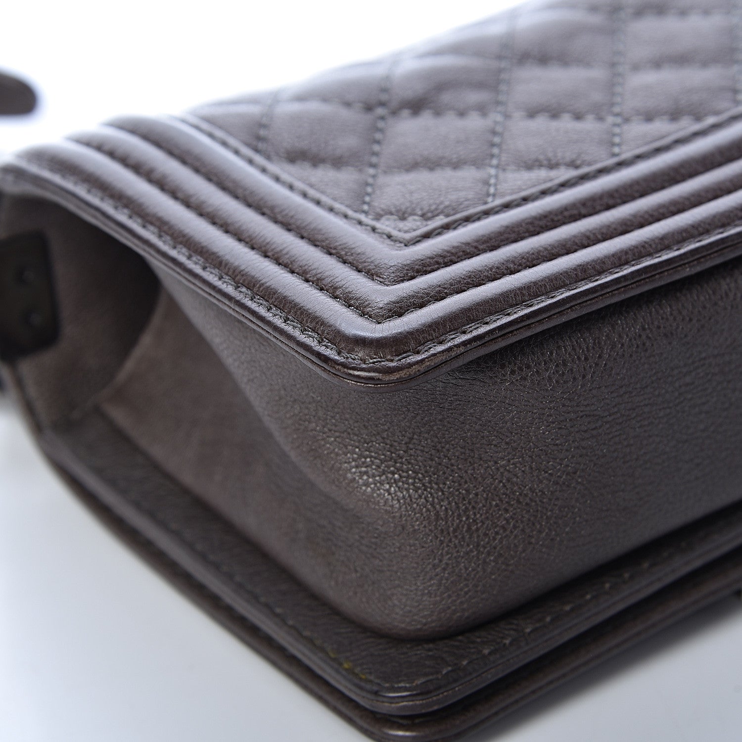 Chanel Calfskin Quilted Small Boy Flap Taupe 12 of 14