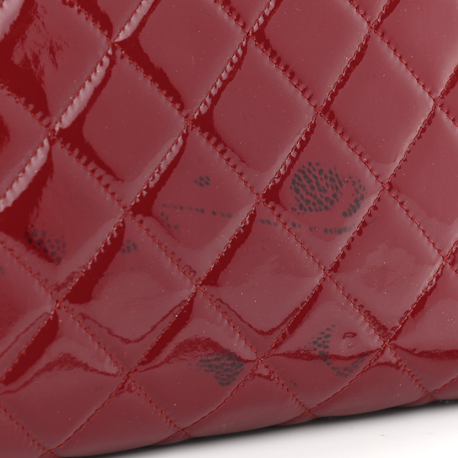 Chanel Patent Quilted Clutch With Chain Flap Red 11 of 11