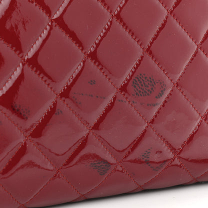 Chanel Patent Quilted Clutch With Chain Flap Red 11 of 11