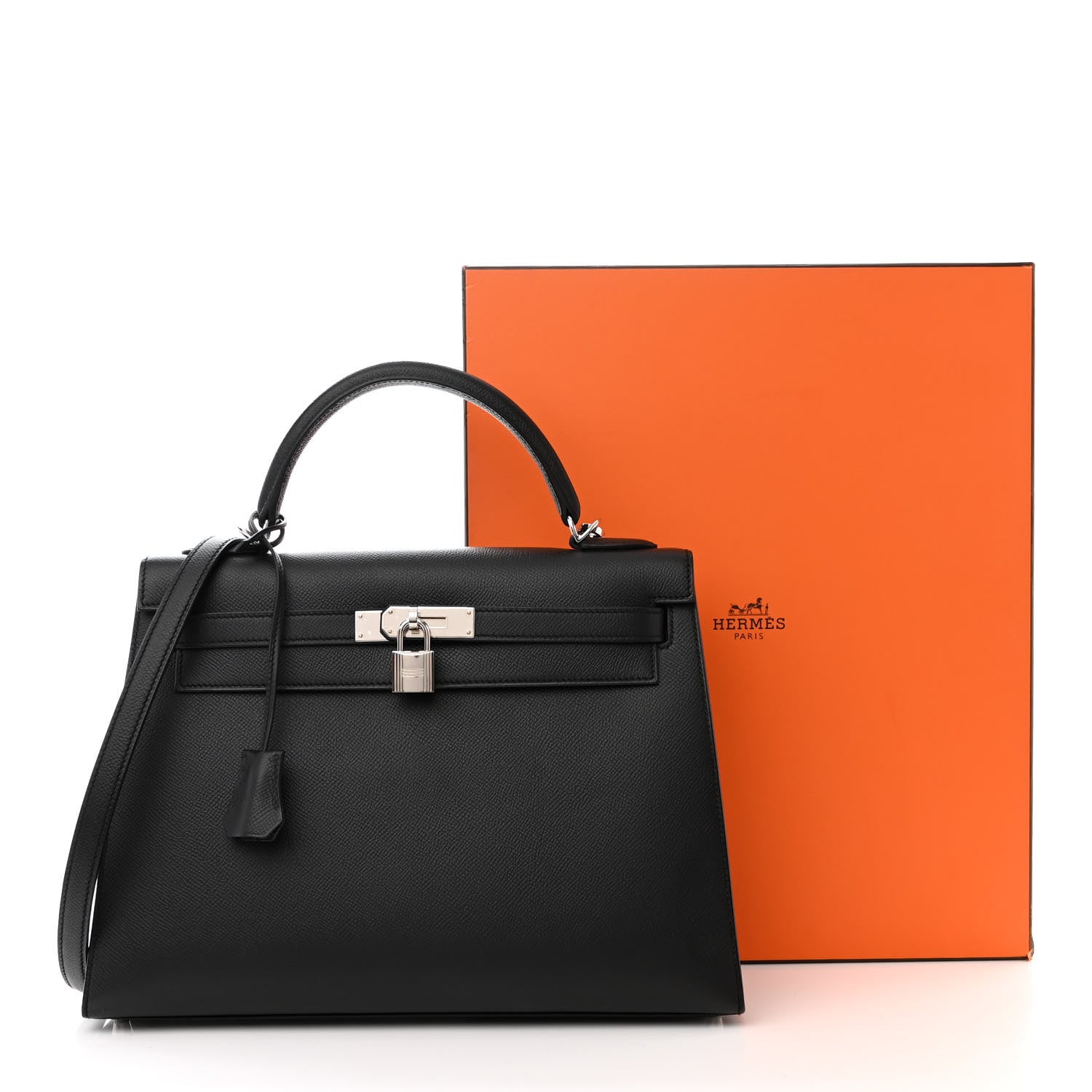 Hermes Epsom Kelly Sellier 32 Black 11 of 11
