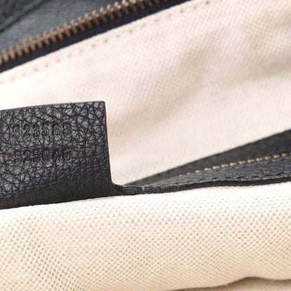 Gucci Grained Calfskin Logo Half Moon Hobo Black 7 of 12