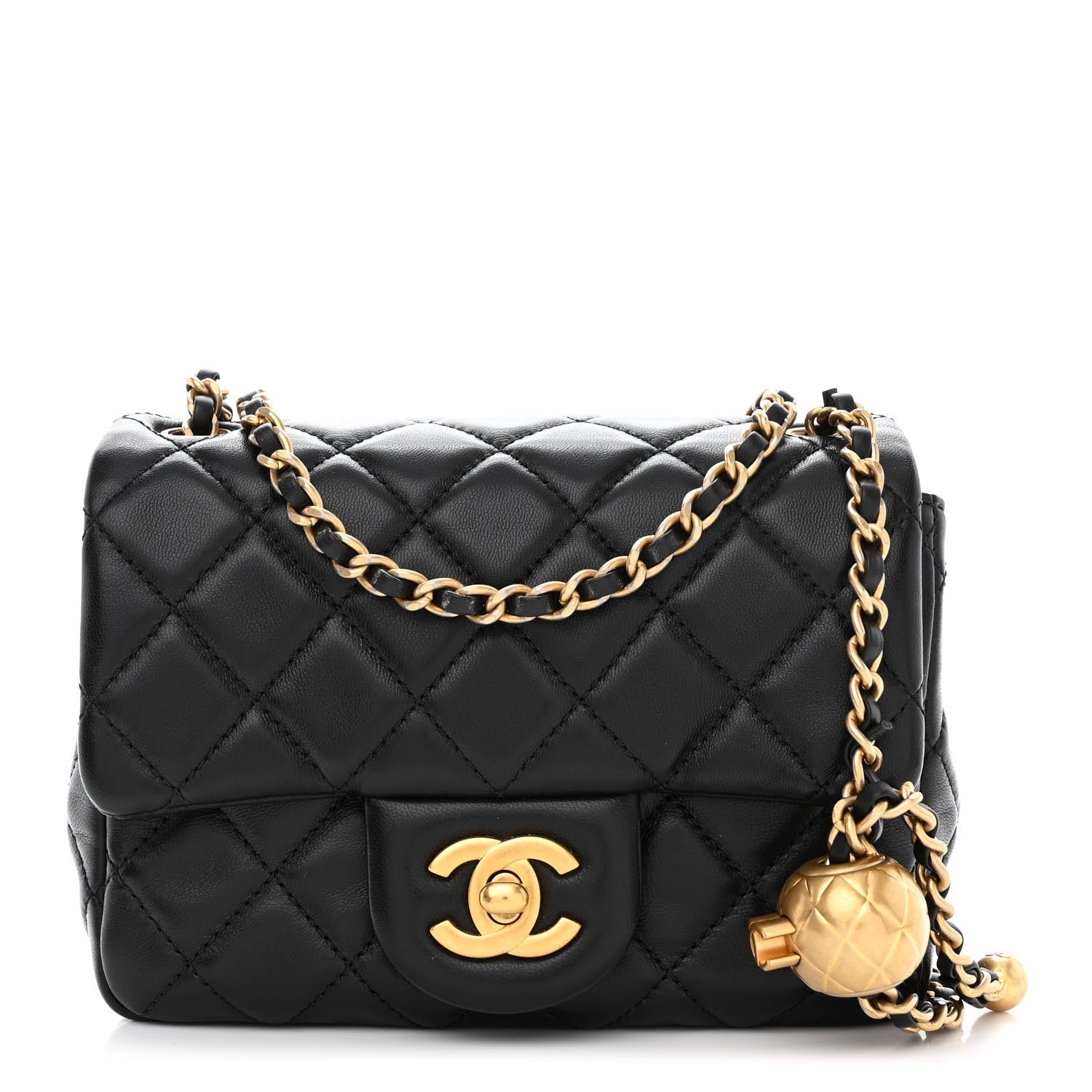 Chanel Lambskin Quilted Mini Pearl Crush Flap Black 1 of 11