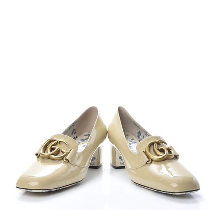 Gucci Vernice GG Victoire 55mm Loafer Pumps 39.5 Sand Storm 6 of 12