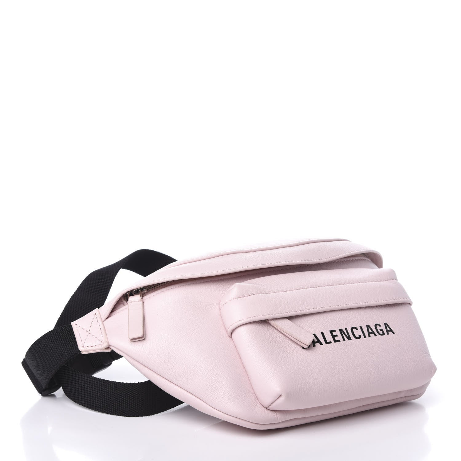 Balenciaga Smooth Double Calfskin Logo Everyday Beltpack XS Light Rose Black 4 of 9