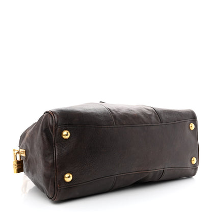 Prada Glace Calf Large Dome Satchel Moro 4 of 16