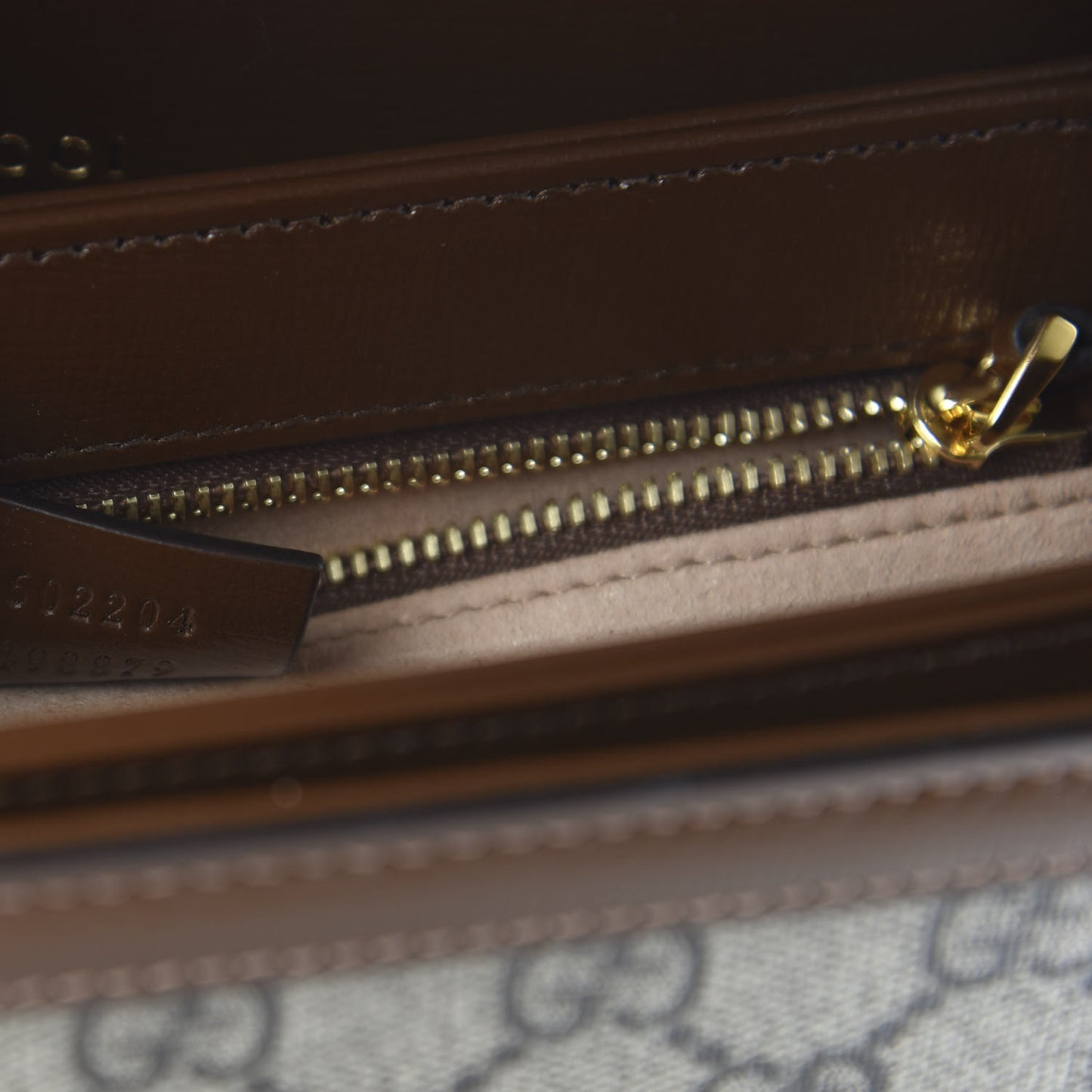 GG Supreme Monogram Horsebit 1955 Shoulder Bag Beige Brown Sugar