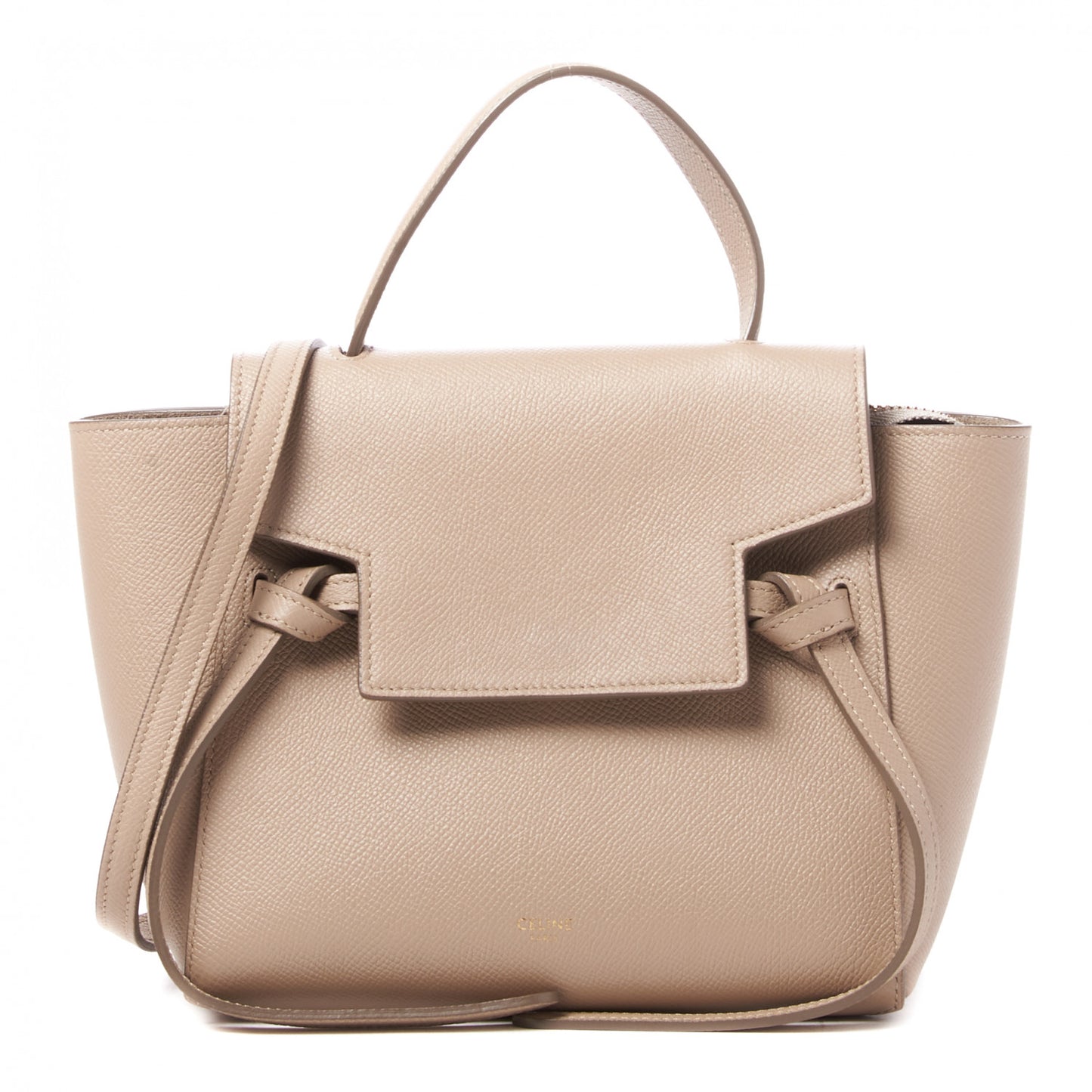 Grained Calfskin Nano Belt Bag Light Taupe