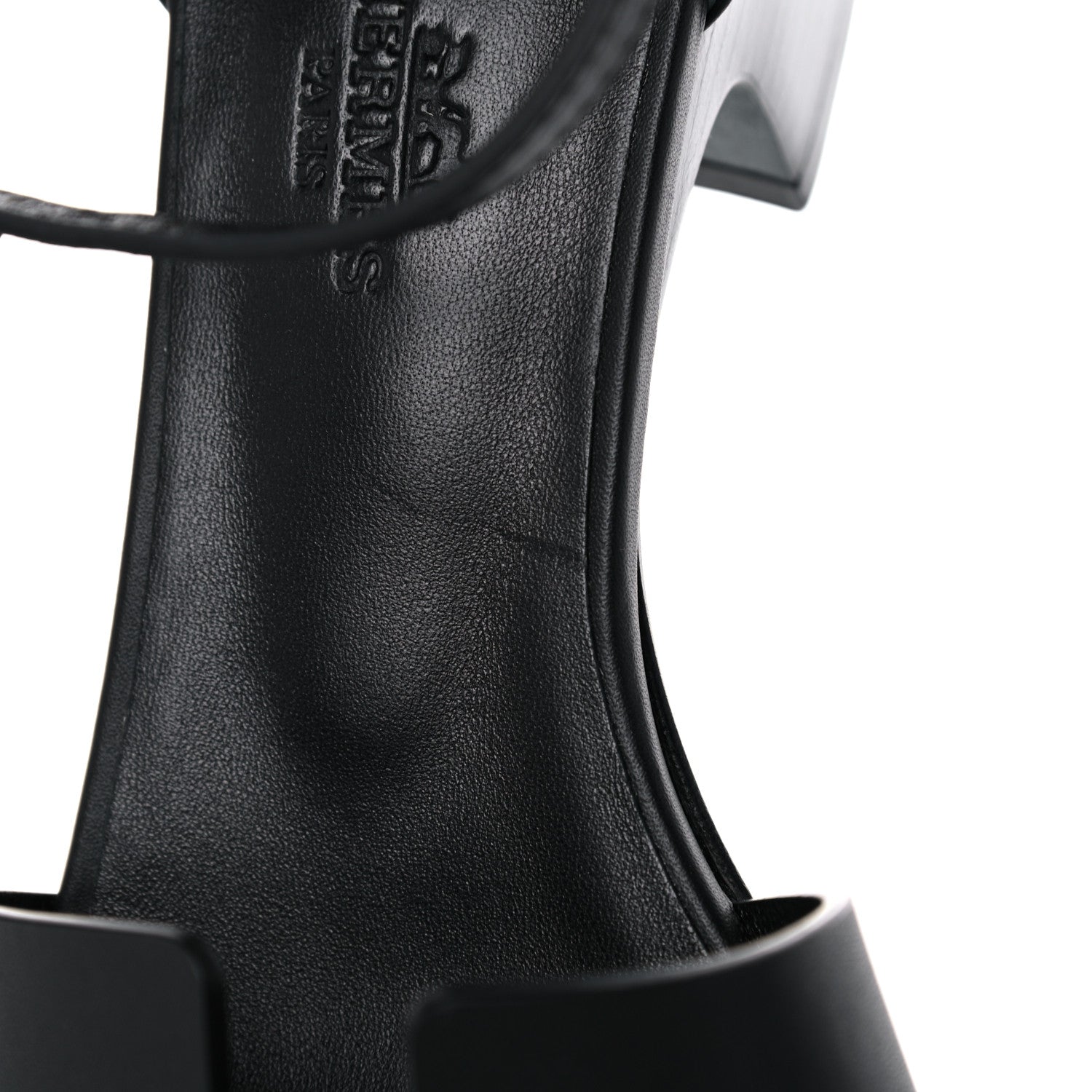 Hermes Calfskin Encens 50 Sandals 36.5 Black 10 of 11