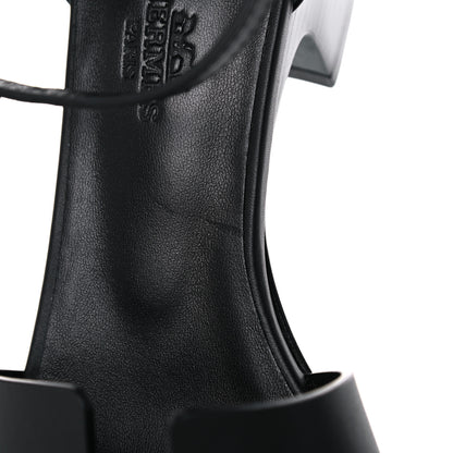 Hermes Calfskin Encens 50 Sandals 36.5 Black 10 of 11