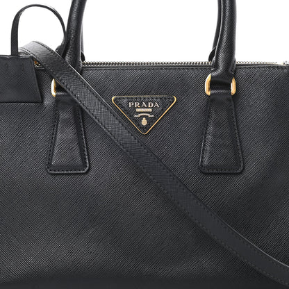 Prada Saffiano Mini Galleria Double Zip Tote Black 11 of 21