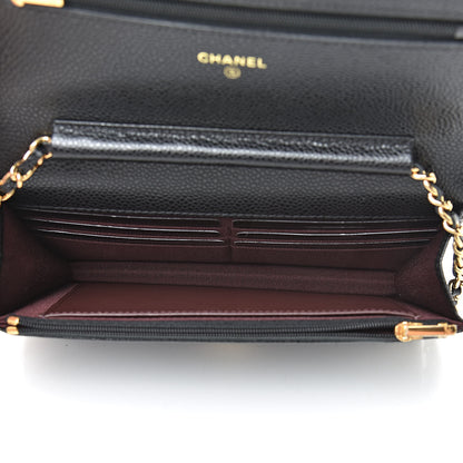 Chanel Caviar Quilted Wallet On Chain WOC Black 5 of 12