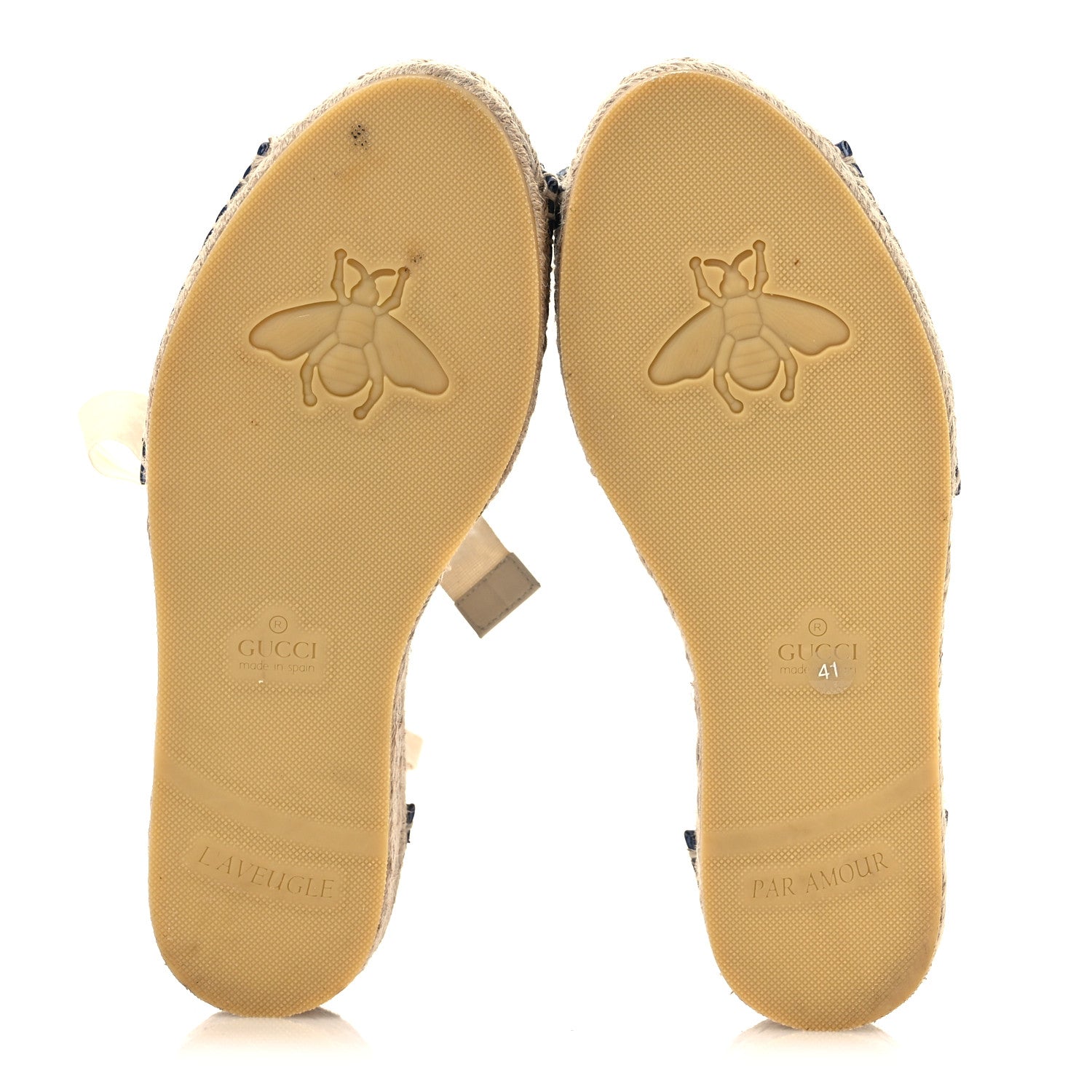 Gucci New Denim GG Monogram Pilar Ankle Wrap Espadrille Wedge Sandals 41 Light Blue 7 of 10