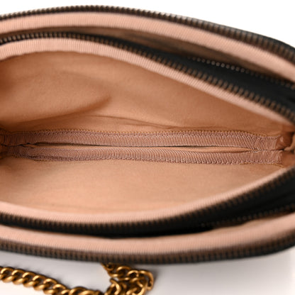 Gucci Calfskin Matelasse Mini GG Marmont Chain Crossbody Bag Black 6 of 16