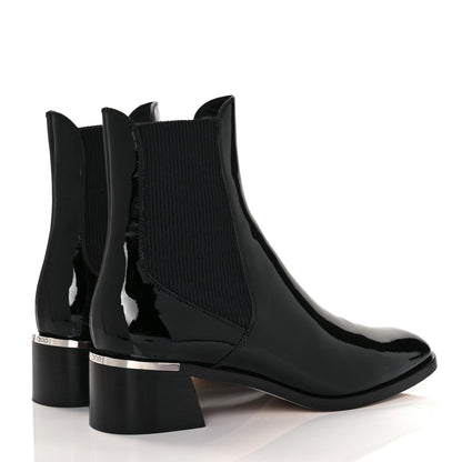 Jimmy Choo Shiny Nappa Rourke 45 Ankle Boots 41 Black 4 of 8