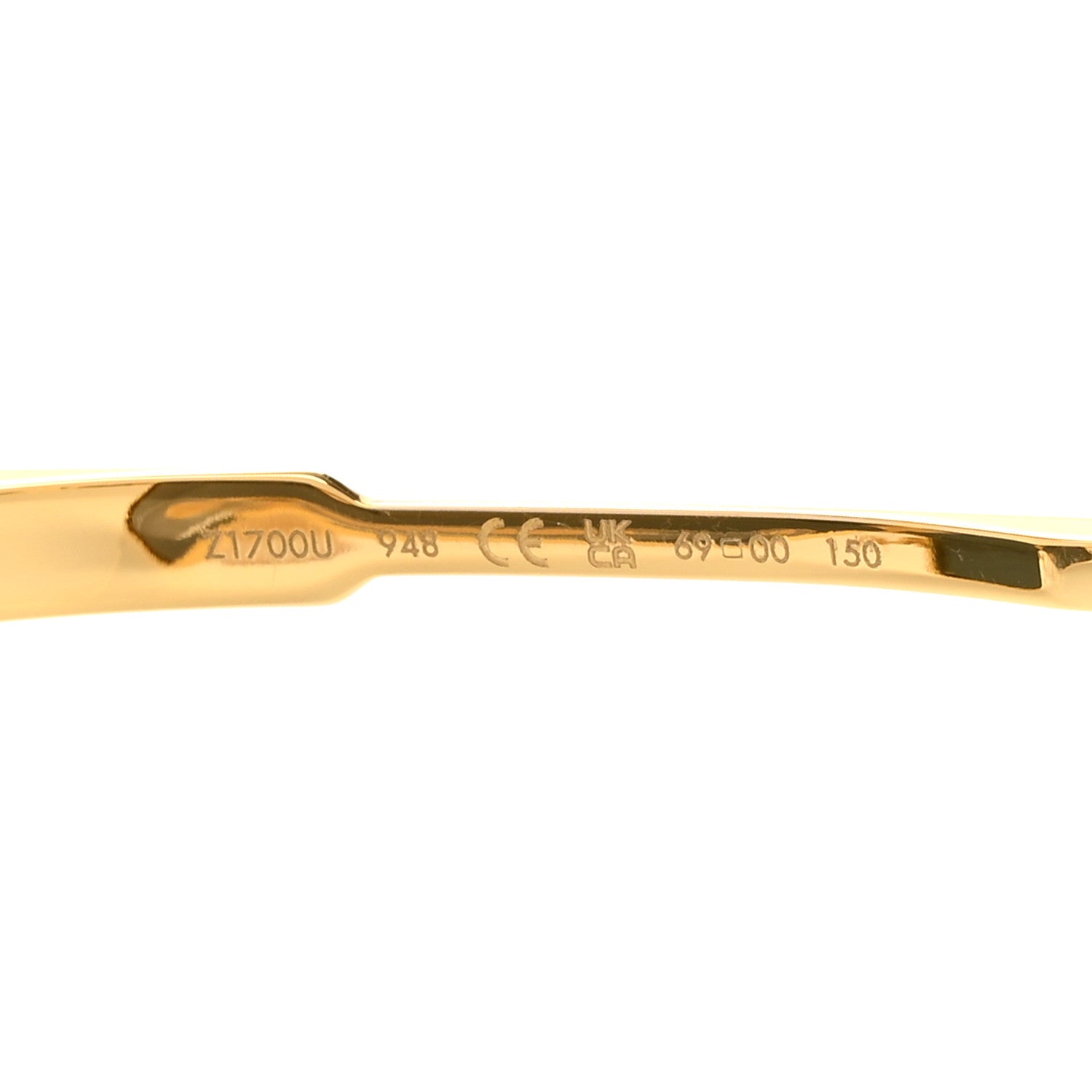 Louis Vuitton Acetate Swarovski Crystal Cyclone Sunglasses Z1700U Gold 6 of 8