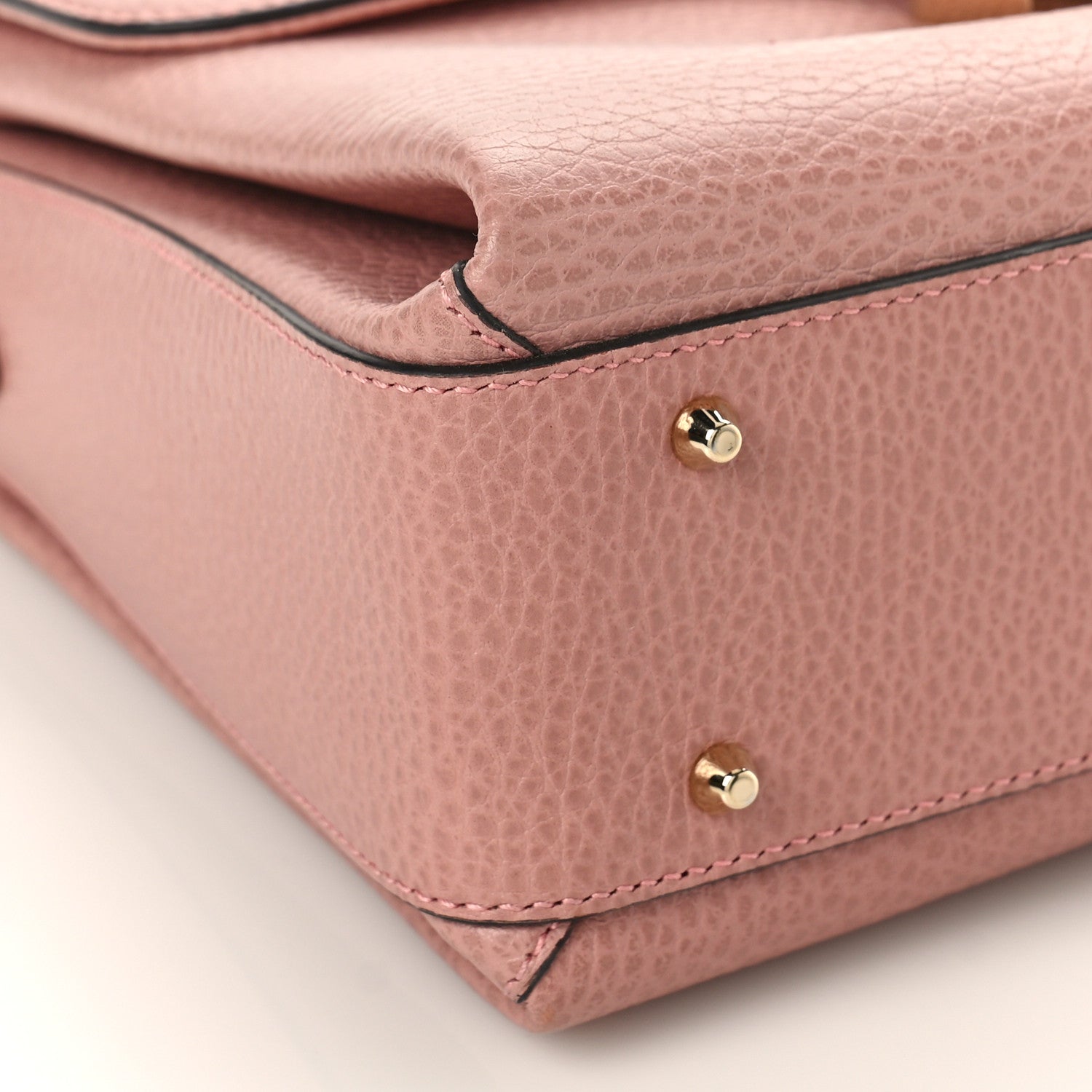 Gucci Dollar Calfskin Interlocking G Top Handle Shoulder Bag Soft Pink 8 of 9