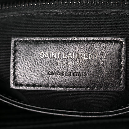 Saint Laurent Calfskin Y Quilted Monogram Monochrome Toy Loulou Crossbody Bag Black 7 of 11