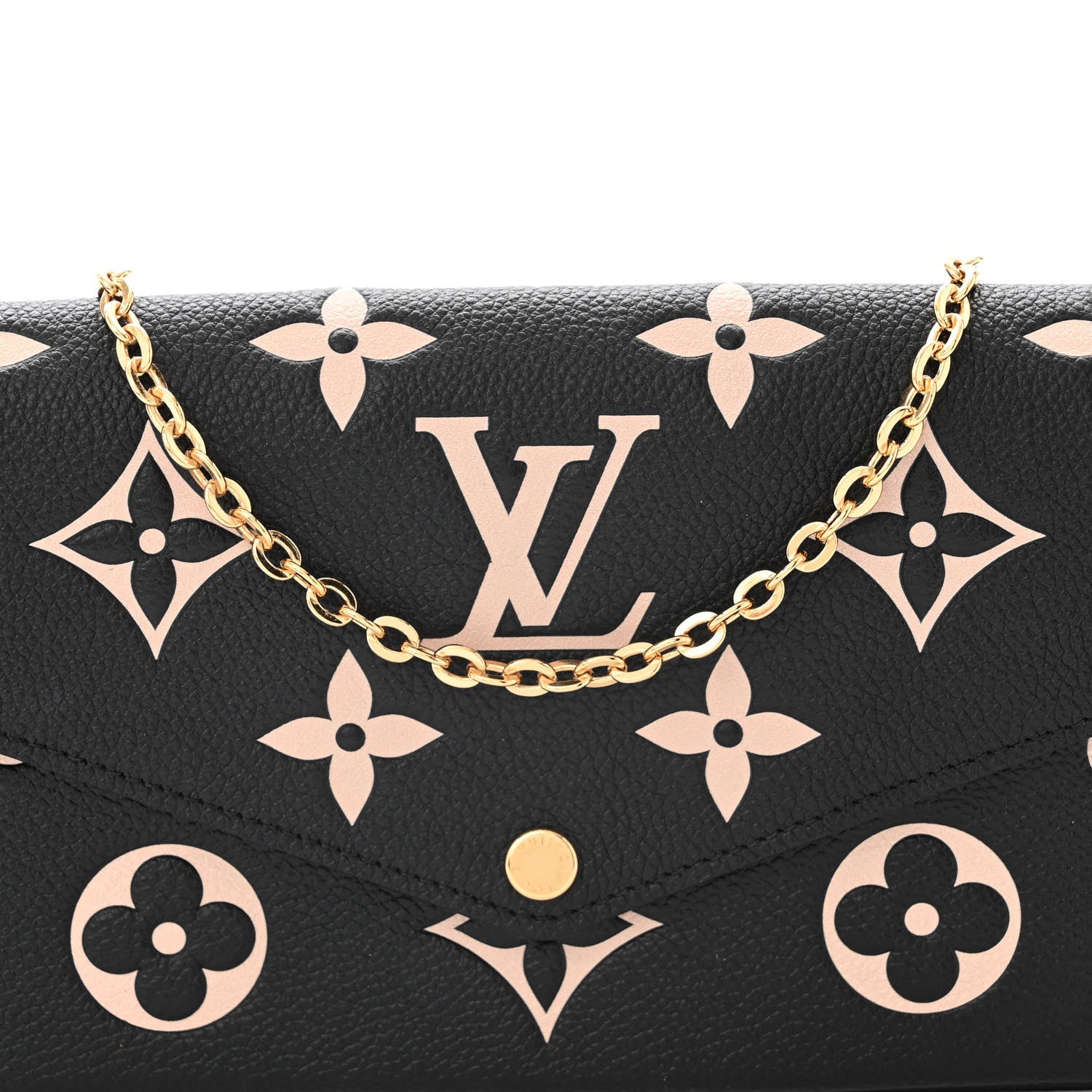 Louis Vuitton Empreinte Monogram Giant Felicie Pochette Black Beige 7 of 9