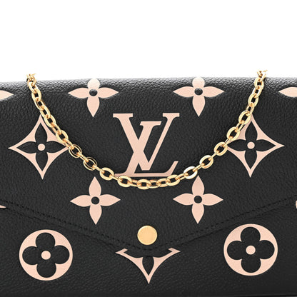 Louis Vuitton Empreinte Monogram Giant Felicie Pochette Black Beige 7 of 9