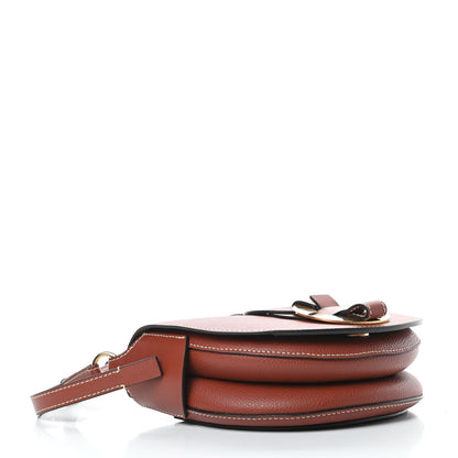 Chloe Grained Calfskin Small Darryl Saddle Crossbody Bag Sepia Brown 4 of 10