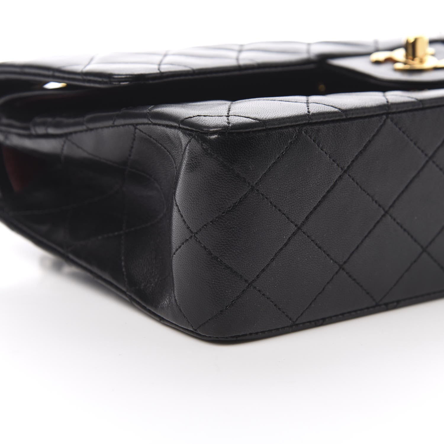 Chanel Lambskin Quilted Medium Double Flap Black 10 of 16
