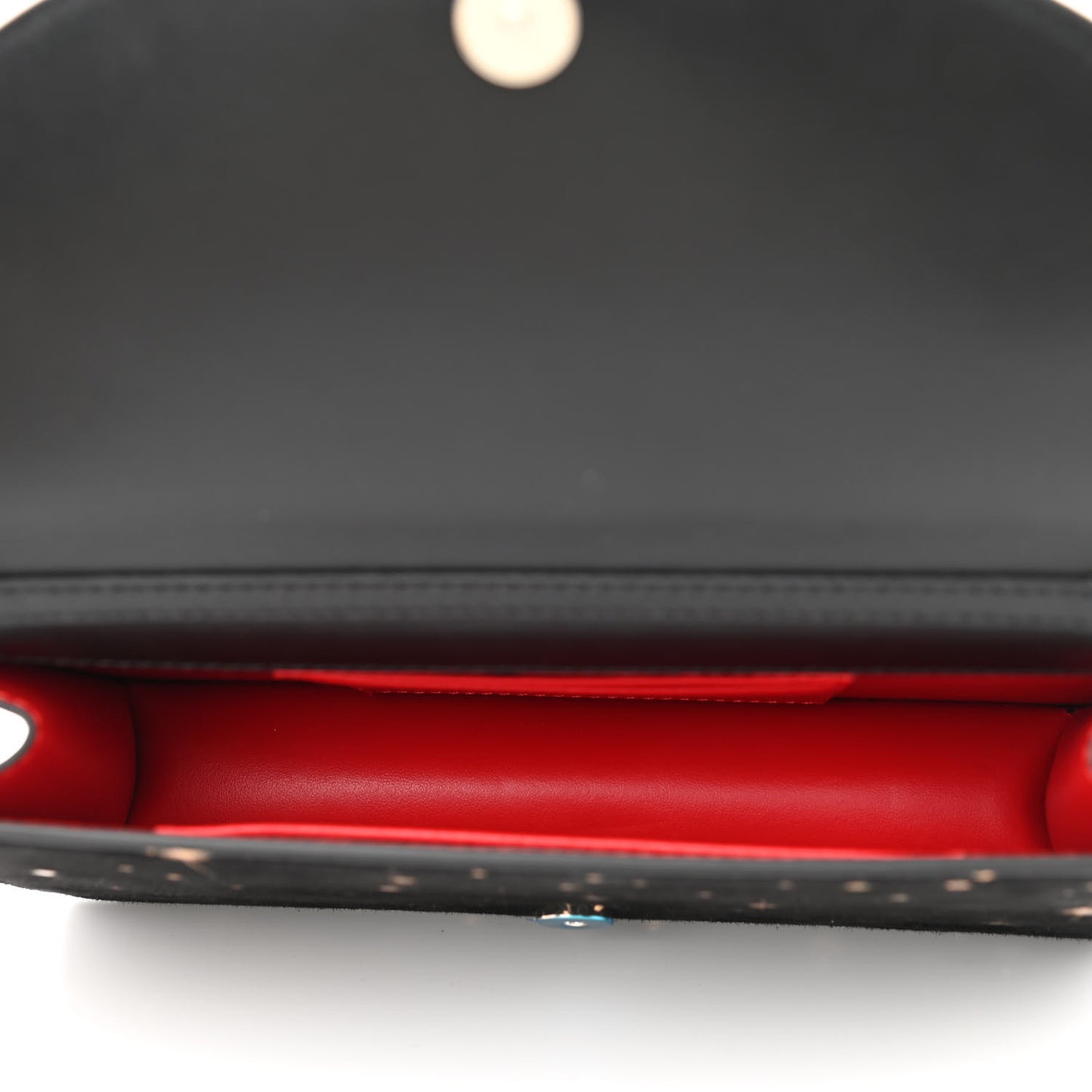Suede Loubi54 Crossbody Clutch Black