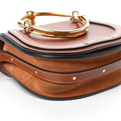 Chloe Calfskin Suede Small Nile Bracelet Bag Caramel 7 of 8