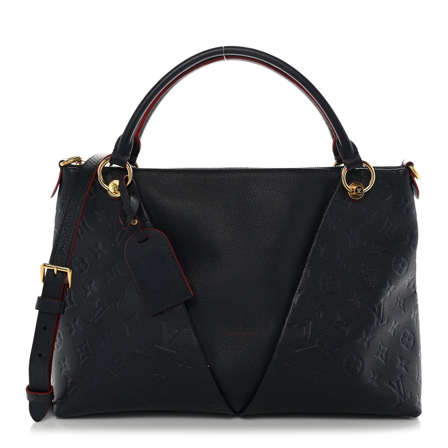 Empreinte V Tote MM Marine Rouge