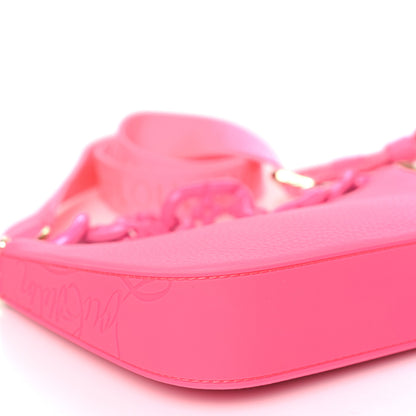 Christian Louboutin CHRISTIAN LOUBOUTIN Calfskin Mini Loubila Chain Shoulder Bag Fluo Pink 7 of 9