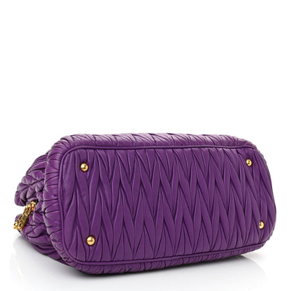 Miu Miu Nappa Matelasse Bauletto Top Handle Petunia 4 of 13