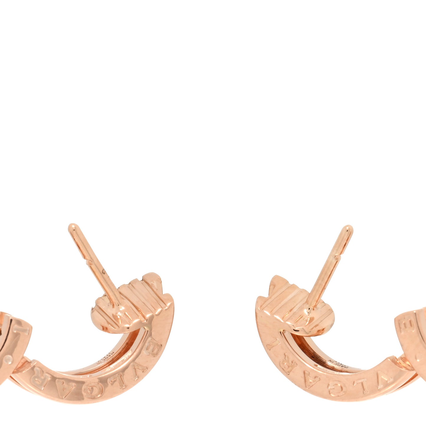 18K Rose Gold Small B.Zero1 Hoop Earrings
