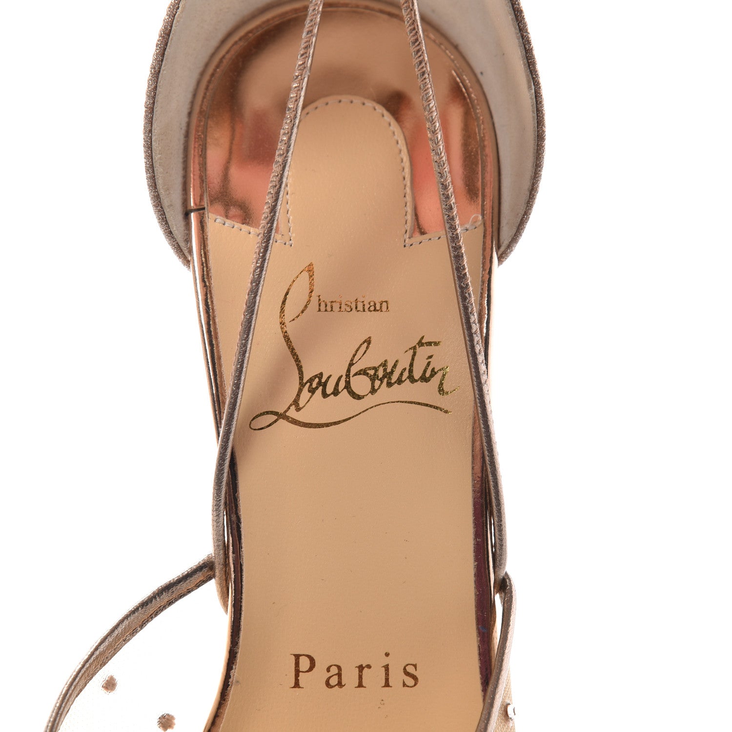 Christian Louboutin Rete Mini Glitter Maia Labella Alta 120 Peep Toe 35.5 Courtisane 8 of 10