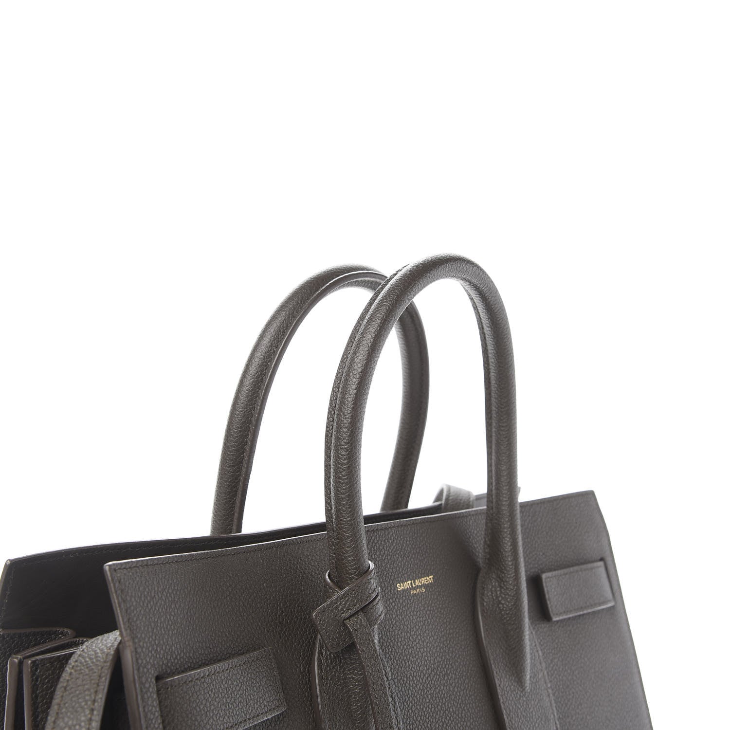 Saint Laurent Grained Calfskin Small Sac De Jour Dark Anthracite 10 of 12