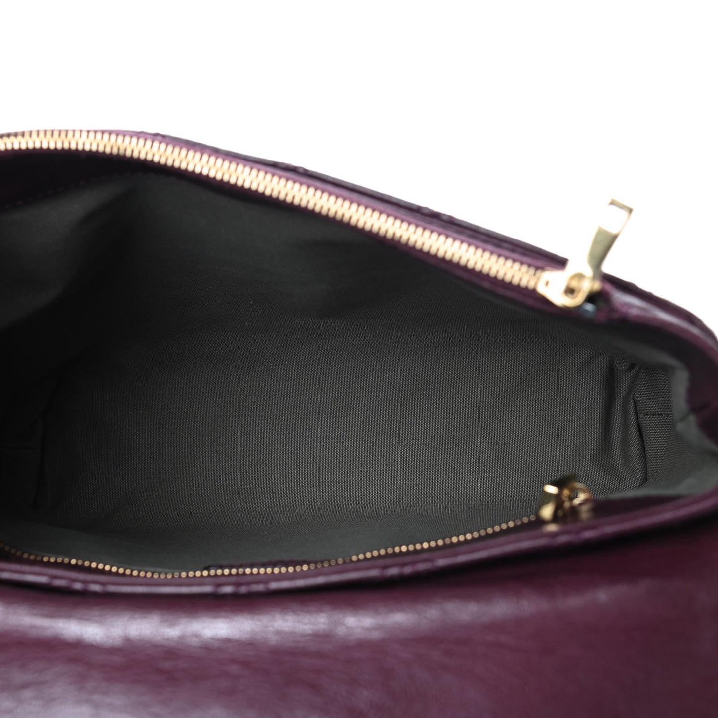 Lambskin Quilted The Large Single Flap Burgundy