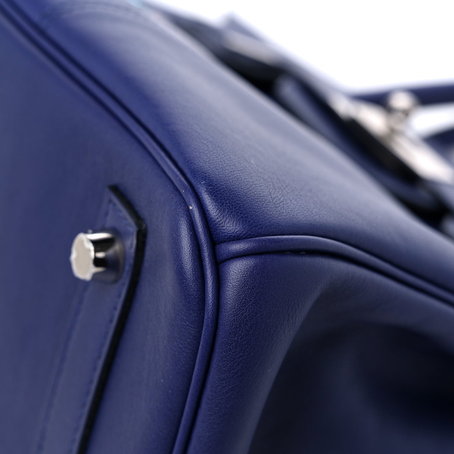 Swift Epsom Tressage Birkin 30 Bleu Encre Bleu Du Nord Gold
