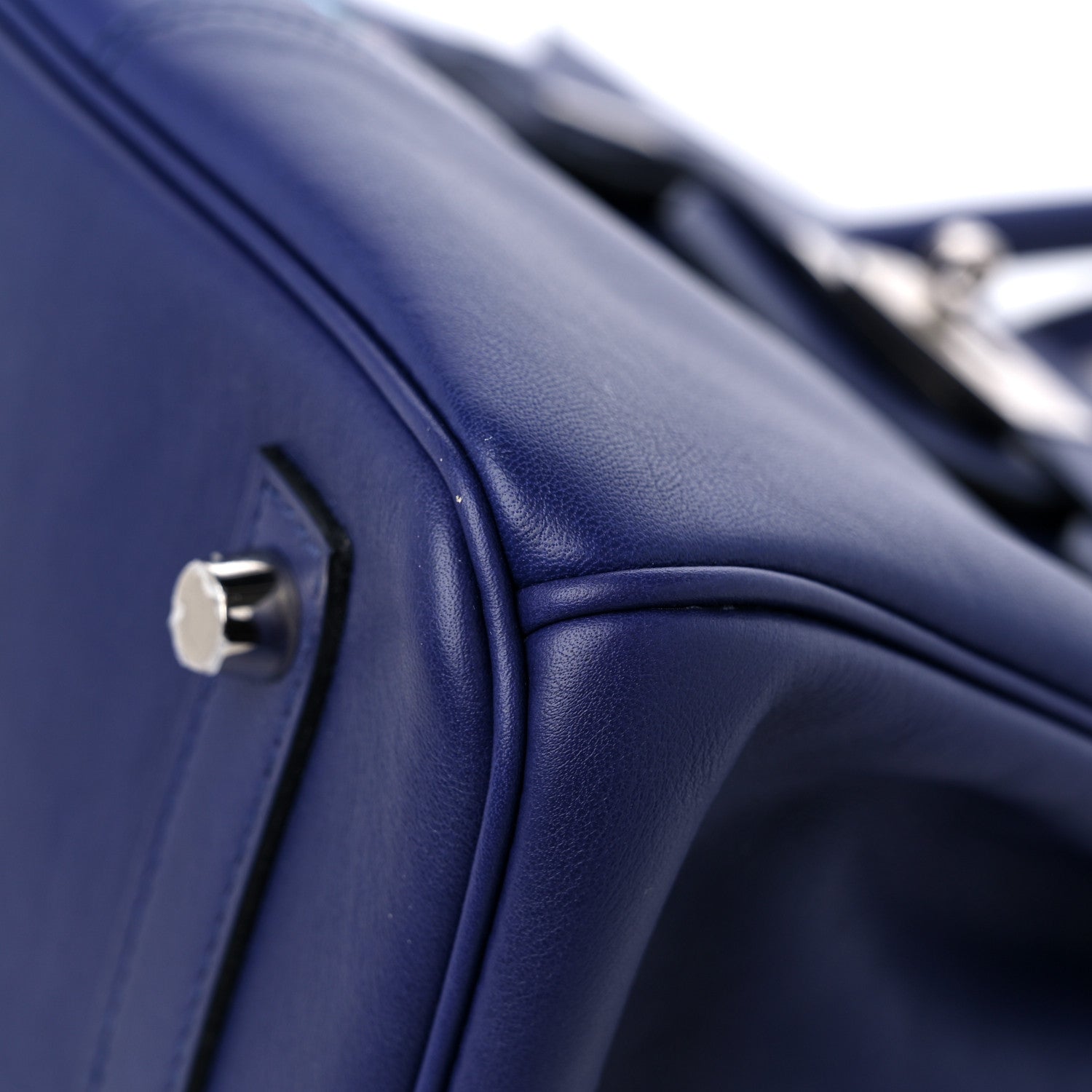 Hermes Swift Epsom Tressage Birkin 30 Bleu Encre Bleu Du Nord Gold 9 of 11