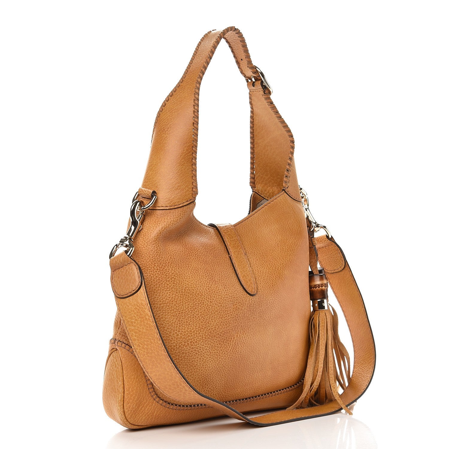 Gucci Pebbled Calfskin New Jackie Shoulder Bag Yellow 4 of 10