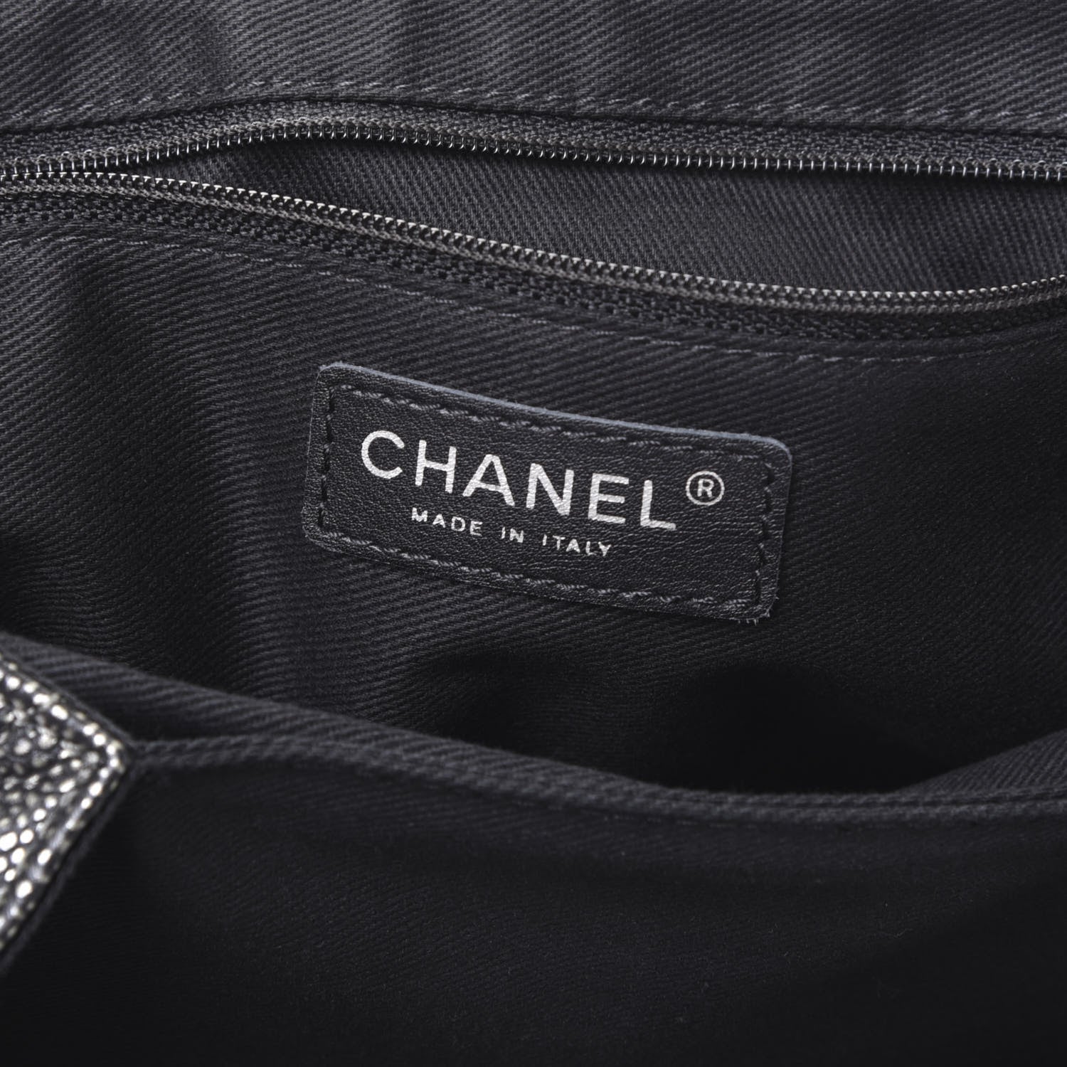 Chanel Metallic Caviar Quilted Timeless Accordion Flap Dark Silver 7 of 9