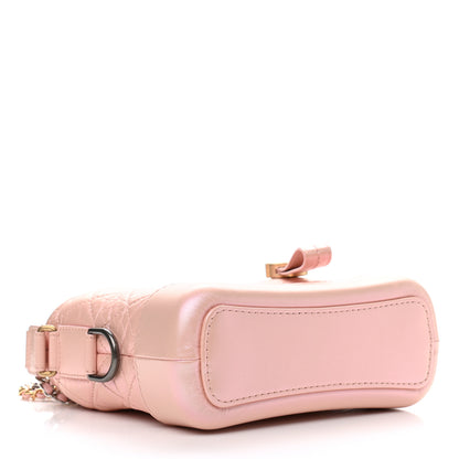 Chanel Iridescent Aged Calfskin Quilted Small Gabrielle Hobo Light Pink 4 of 11