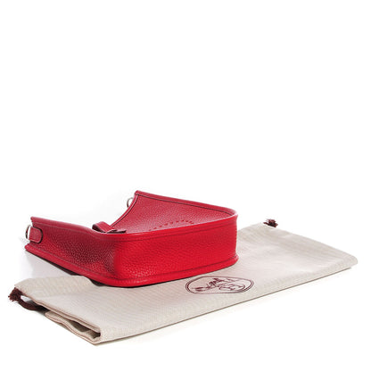 Hermes Taurillon Clemence Evelyne TPM Rouge Casaque 4 of 13