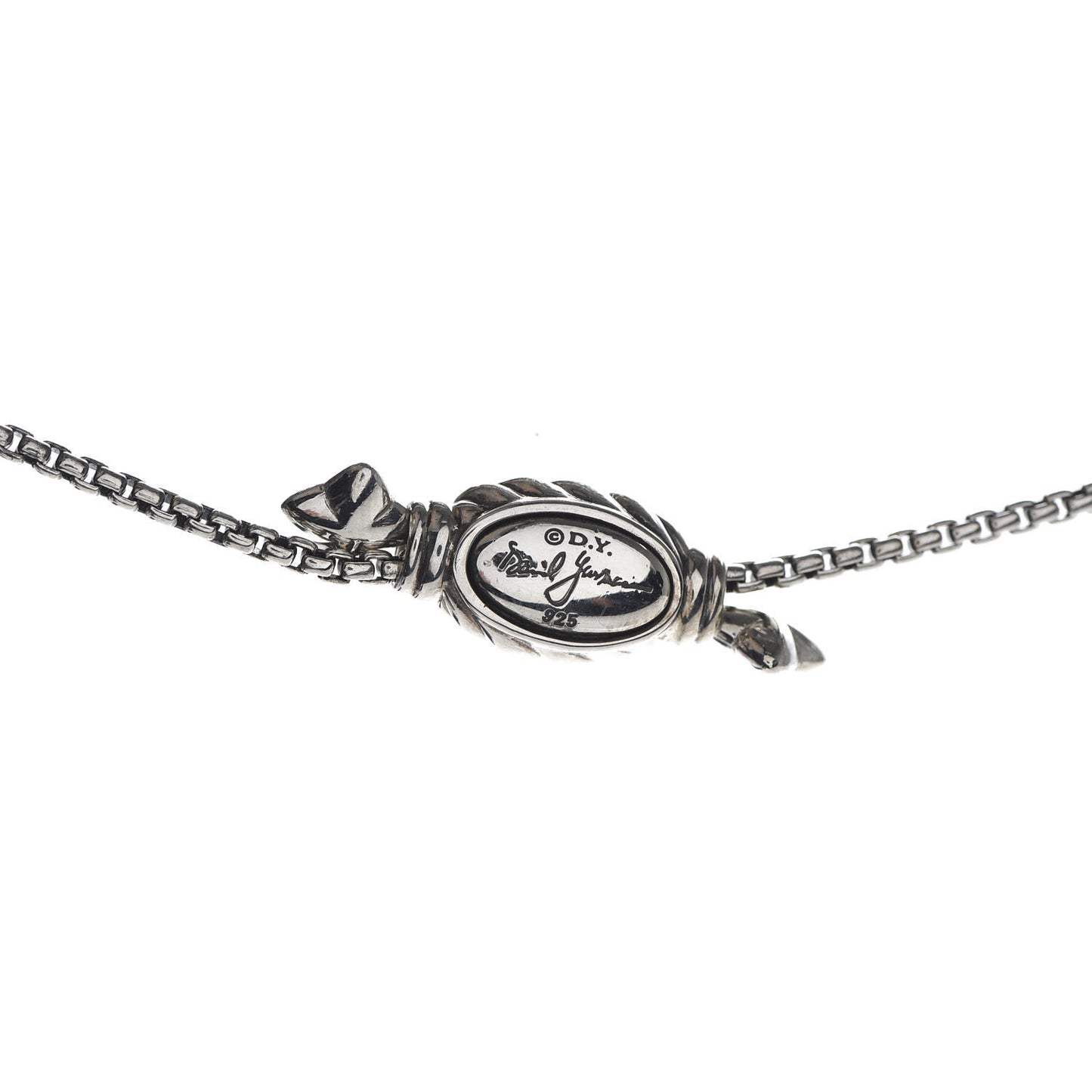 Sterling Silver 14K Yellow Gold 28mm Crossover Pendant Necklace
