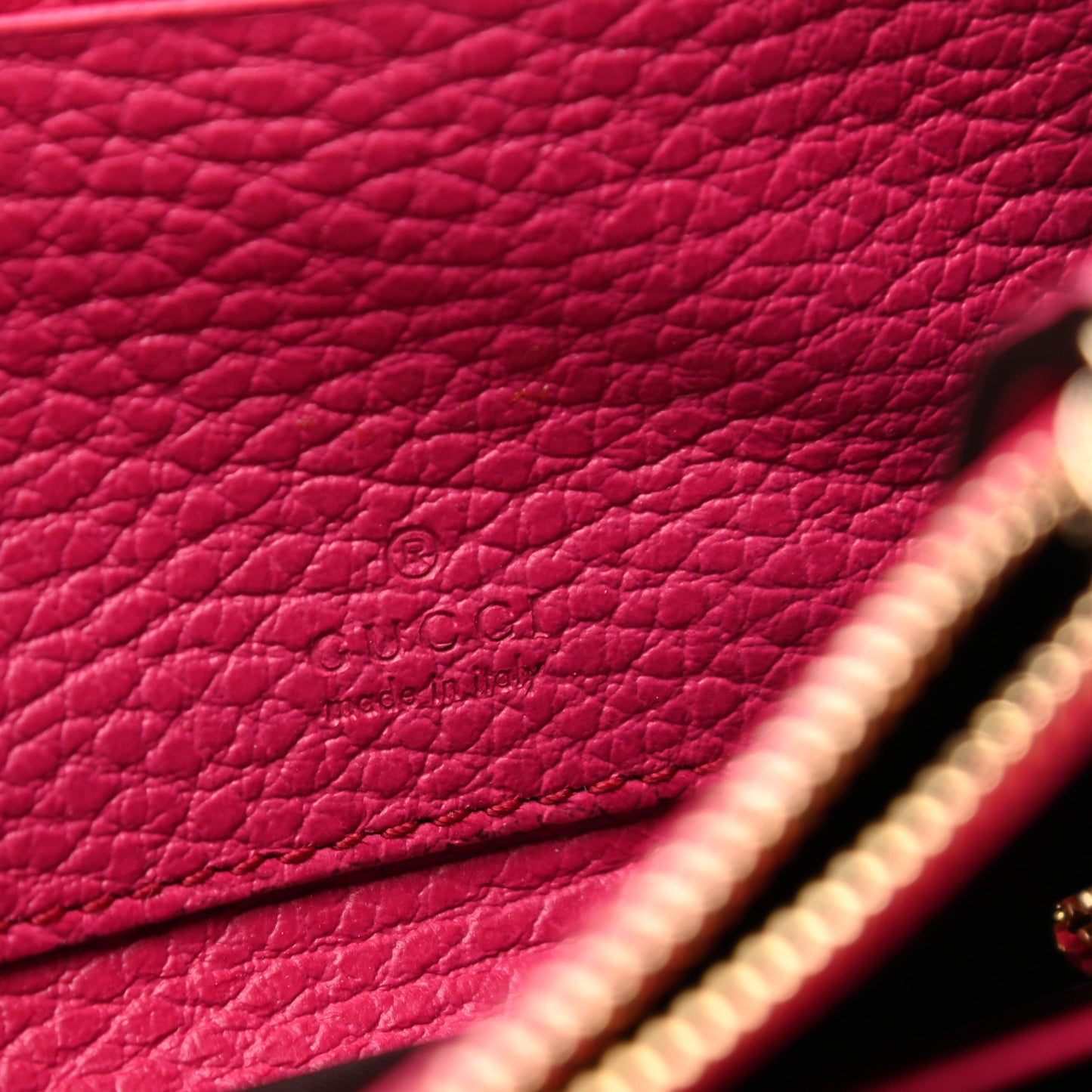 Dollar Calfskin Swing Zip Wallet Blossom