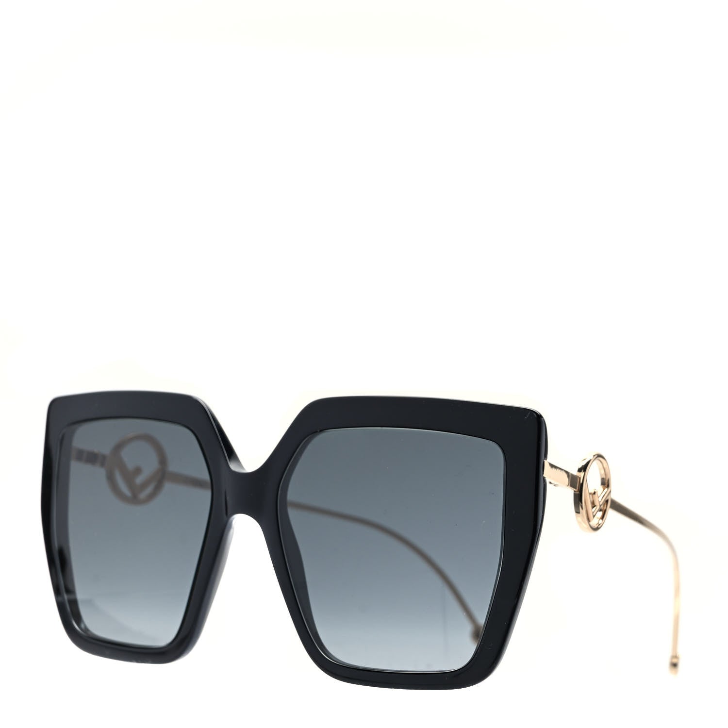 Fendi Acetate Metal F is Fendi FF Butterfly Sunglasses FF 0410/S Black 1 of 7