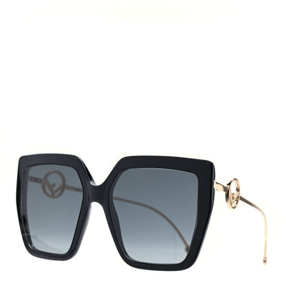 Fendi Acetate Metal F is Fendi FF Butterfly Sunglasses FF 0410/S Black 1 of 7