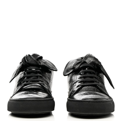 Chanel Crumpled Calfskin Womens CC Bow Sneakers 37 Black 2 of 13