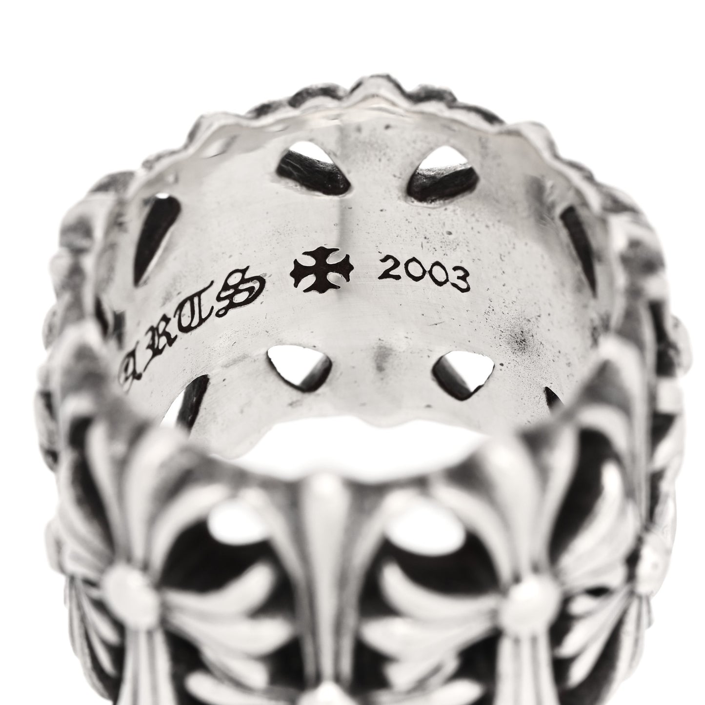 Sterling Silver Cemetery Cross Ring 63 10.25