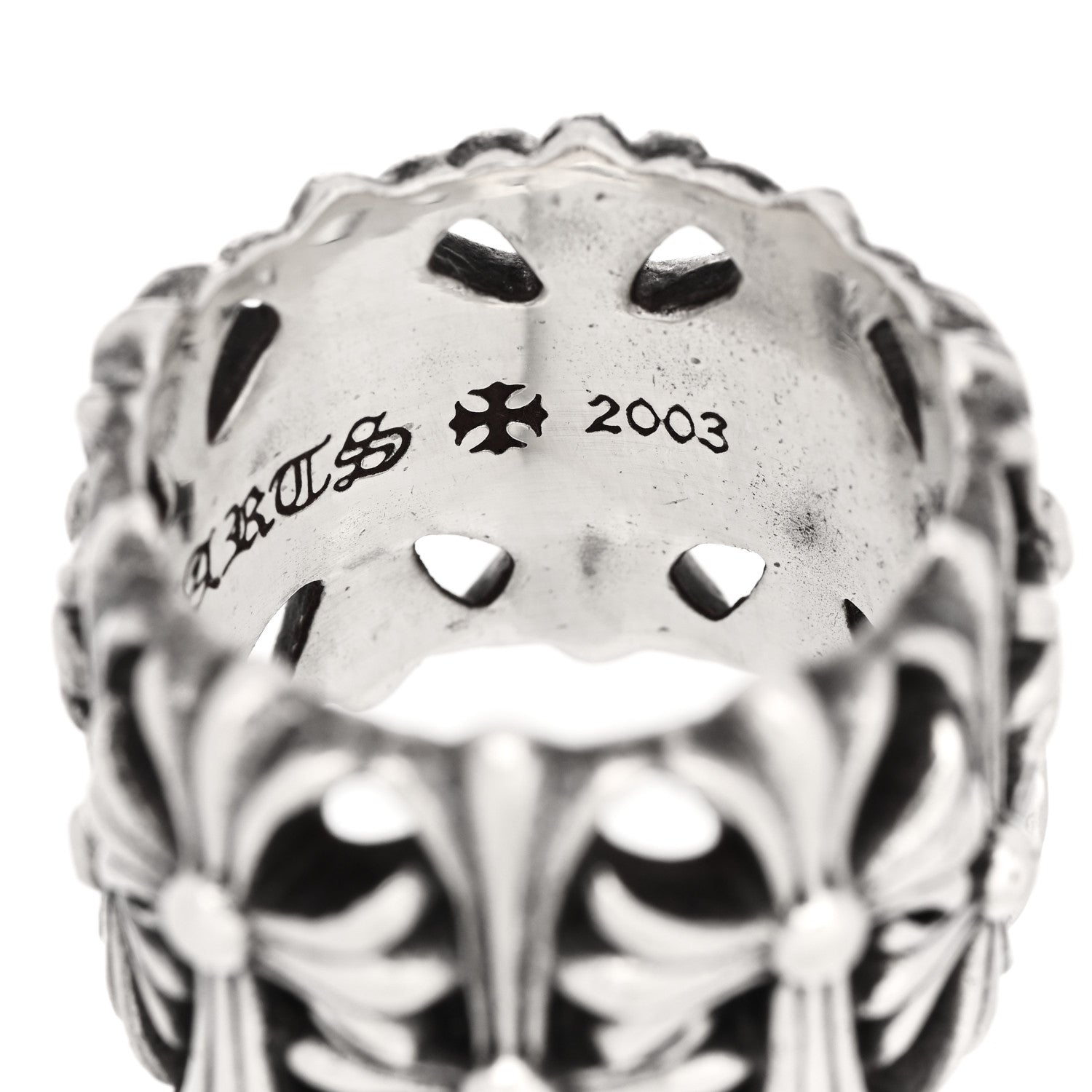 Chrome Hearts Sterling Silver Cemetery Cross Ring 63 10.25 6 of 6
