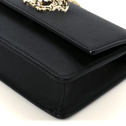Versace Grained Calfskin Medusa Evening Clutch Bag Black 9 of 10