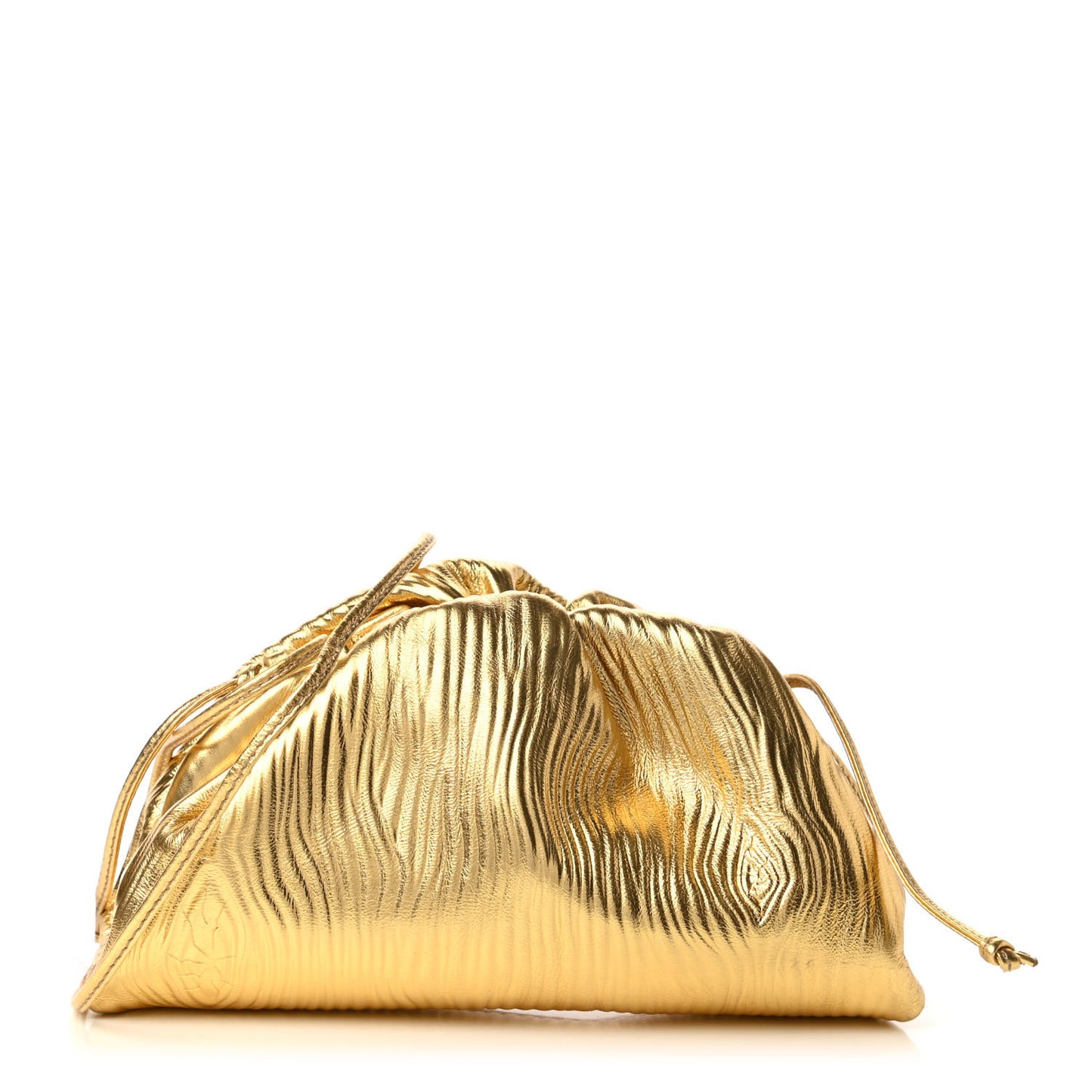 Metallic Bark Calfskin The Mini Pouch Gold